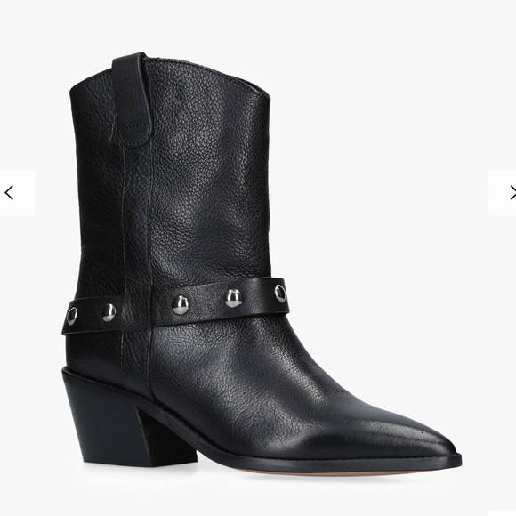 KURT GEIGER CARVELA  Black Cowboy Studded  Boots - Picture 4 of 13